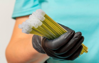 Слюноотсос стоматологический одноразовый со съемным наконечником (желтый) 100 шт./уп.