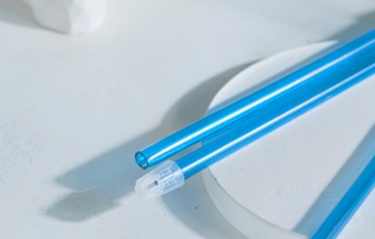 Слюноотсос стоматологический одноразовый со съемным наконечником (синий) 100 шт./уп.