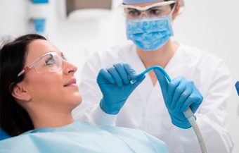 Слюноотсос стоматологический одноразовый со съемным наконечником (синий) 100 шт./уп.